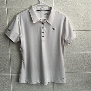 NIKEGOLF Dri-Fit Golf Shirt. White